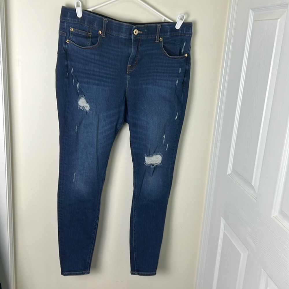 Torrid Plus Size Skinny Distressed Jeans Size 20T